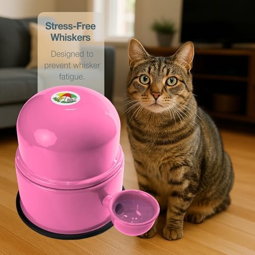 Pet Water Dispenser for Dogs and Cats, 47.3 oz – Gravity-Fed Aluminum Water Bowl, Prevents Wet Fur, Provides Continuous Fresh Water, Electrostatic Coated Finish, Vida Mansa (Pink) - Image 6