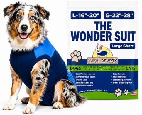 Surgi Snuggly Dog Surgery Recovery Suit, Cone Alternative, Spay/Neuter LS by Surgi%7ESnuggly
