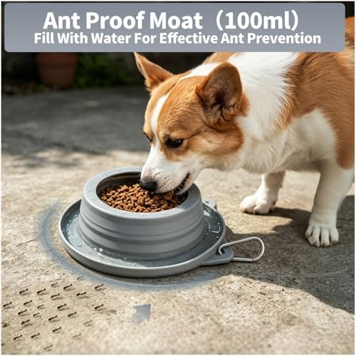 Spill Proof Dog Water Bowl for Car Road Trip, Collapsible Pet Travel Bowl - Image 6