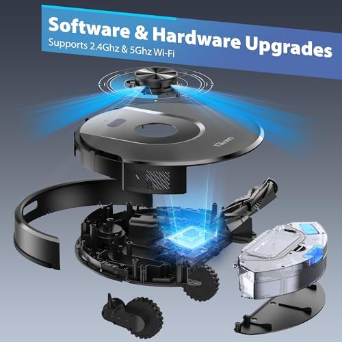 Tikom Robot Vacuum and Mop Combo, 6000Pa Automatic Robotic Vacuum Cleaner, Smart Mapping, 150 Min Max, Ideal for Pet Hair, Hardfloors, Carpets, Home(L8000 Pro) - Image 6
