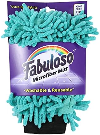 Fabuloso Microfiber Cleaning Mitt Glove, Teal, One Size, 3-Pack - Image 6