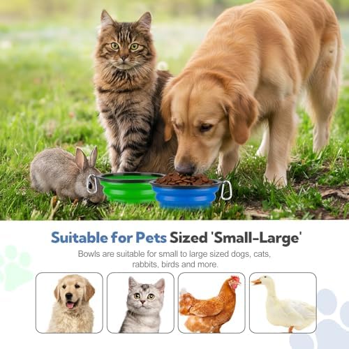 Collapsible Dog Bowl Large 34oz, Travel Dog Water Bowl Portable - Image 2