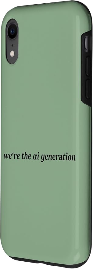 iPhone XR "WE'RE THE AI GENERATION" Clever Gen Alpha Minimal Lettering Case - Image 2