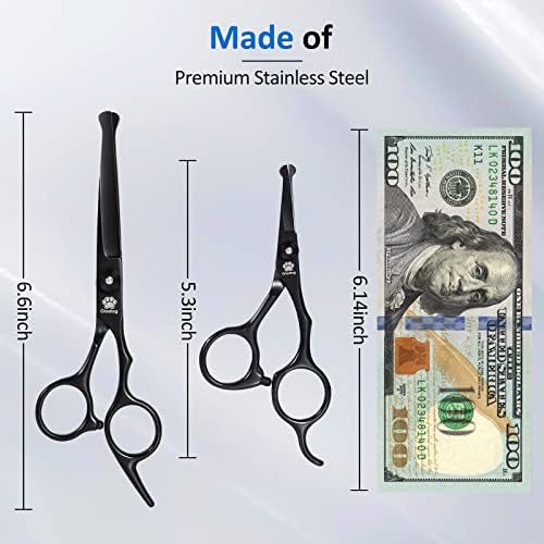 Dog Grooming Scissors Kit with Safety Round Tips, GLADOG Professional 5 in 1 Grooming Scissors for Dogs - Image 5