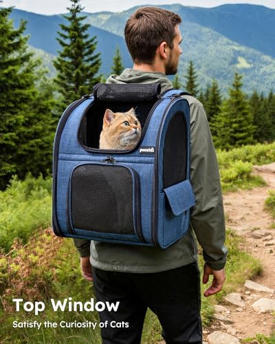 pecute Cat Carrier Backpack Expandable, Cat Backpack with Breathable Window - Image 4