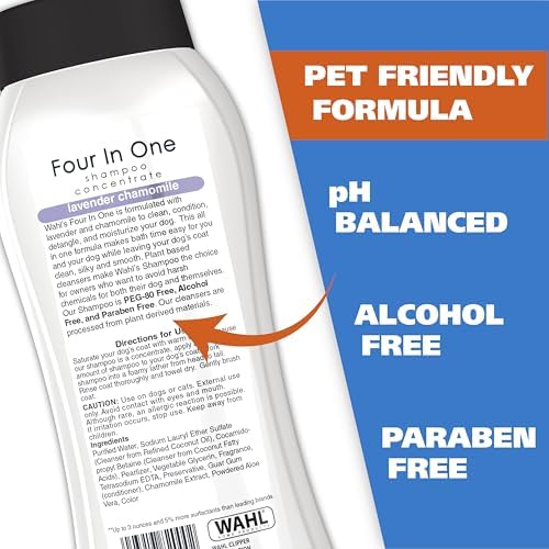 Wahl USA 4-in-1 Calming Dog Shampoo with Lavender Chamomile Scent – Cleans, Conditions, Detangles, & Moisturizes - Pet Friendly Formula - 24 Oz - Model 820000A - Image 3