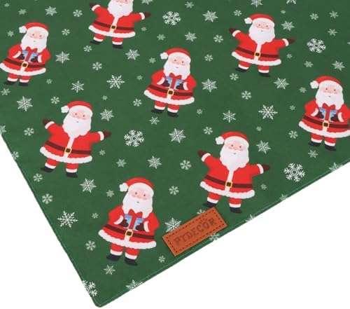 PTDECOR Christmas Dog Bandana, Red Green Xmas Santa Dog Scarf, Small - Image 5