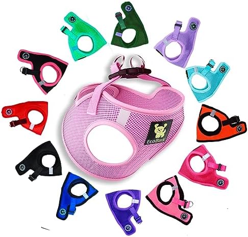 EcoBark Step in Dog Harness, Soft Dog Harness Vest, Medium, Baby Pink by EcoBark