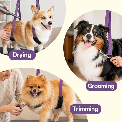 H-Shape Dog Grooming Arm for Table, 42" H, 26-50" W, with Grooming Loop Set - Image 6