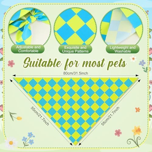 Weewooday 50 Pcs Cartoon Dog Bandana Bulk for Hippie Paw Print Flower Adventure Cute Triangle Soft Dog Bibs Summer Theme Birthday Party Supplies for Small Medium Large Costume 31.5 x 21.7 X21.7 Inch - Image 3