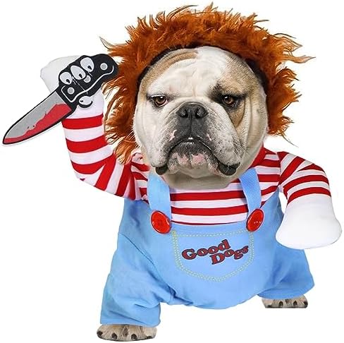 GOYOSWA Dog Halloween Costumes, Pet Deadly Doll Dog Costume Funny Dog Costumes Dog Halloween Costume Clothes for Small Medium Large Extra Large Dogs Pets (XX-Large) by GOYOSWA