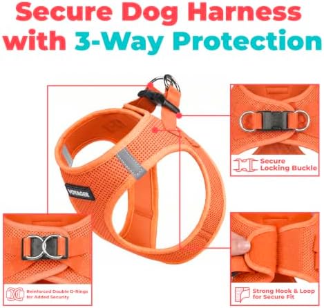 Voyager Step-in Air Dog Vest Harness - Orange, X-Large - Image 3