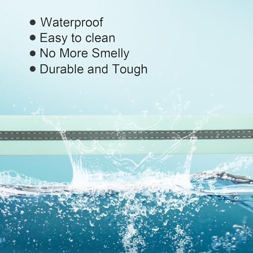 Nimble Reflective Waterproof Dog Collar Adjustable Odor Resistant Easy Clean Pet Collar for Small Medium Large Dogs Night Walking Outdoor Rainy Use (Light Blue, Small (9.45”-14.17”inches)) - Image 3