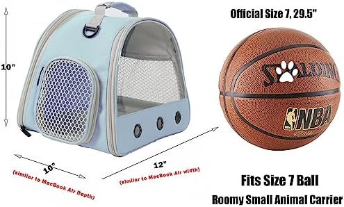 Guinea Pig Carrier Backpack, Clear Bubble Window Backpack for Guinea Pig, Bunny Rat Bird (Blue, Carrier) - Image 2