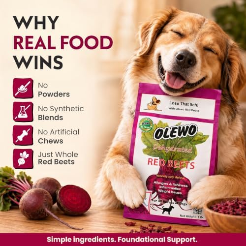 Olewo Red Beets Dog Food Topper for Dogs – Skin & Coat Support, 5.5 lbs - Image 5