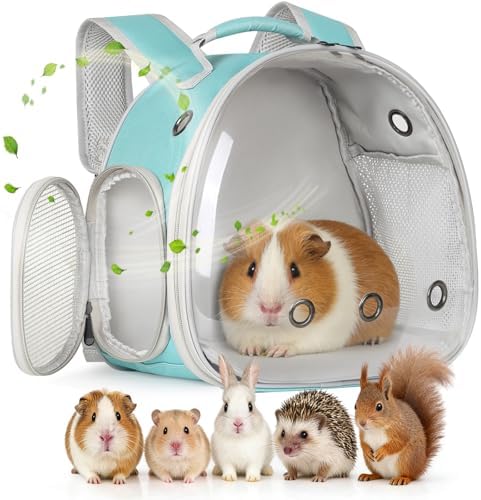 Guinea Pig Backpack, Space Capsule Bubble Window Small Animal Backpack for Guinea Pig, Bird Bunny Rat by LightUpYourPetsLife