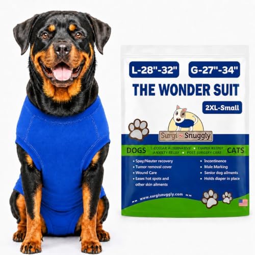 Surgi Snuggly Dog Surgery Recovery Suit, Cone Alternative, Spay/Neuter 2XLS by Surgi%7ESnuggly