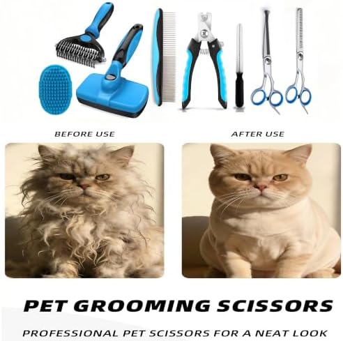 Dog Brush for Shedding,Deshedding Slicker Undercoat Rake Brush for Dog,6PCS - Image 7