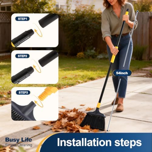 Yocada Heavy-Duty Broom Outdoor Commercial Broom 54Inch - Image 4