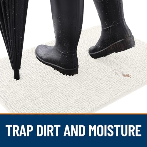 OLANLY Dog Door Mat for Muddy Paws 47x20, Super Absorbent Chenille Mud Mat - Image 2