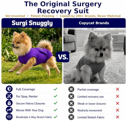 Surgi Snuggly Dog Surgery Recovery Suit, Cone Alternative, Spay/Neuter ML - Image 3