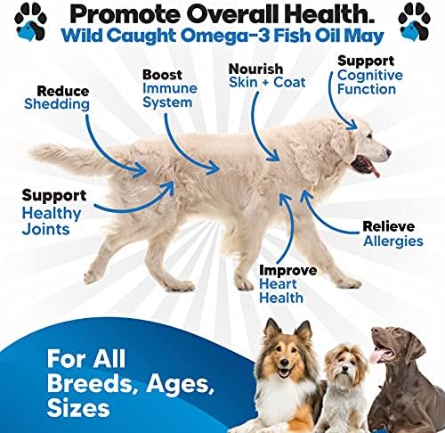 Omega 3 Fish Oil for Dogs - Supports Shedding and Itching, Skin and Coat - Image 2