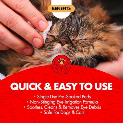 Miracle Care Eye Wash Pads for Dogs and Cats, 90 Pre-Soaked Wipes (2 Pack) - Image 2