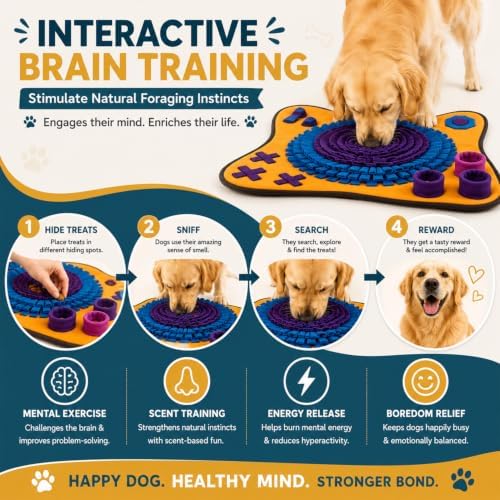 PET ARENA Adjustable Dog Snuffle Mat, Interactive Feeding Enrichment Toy - Image 6
