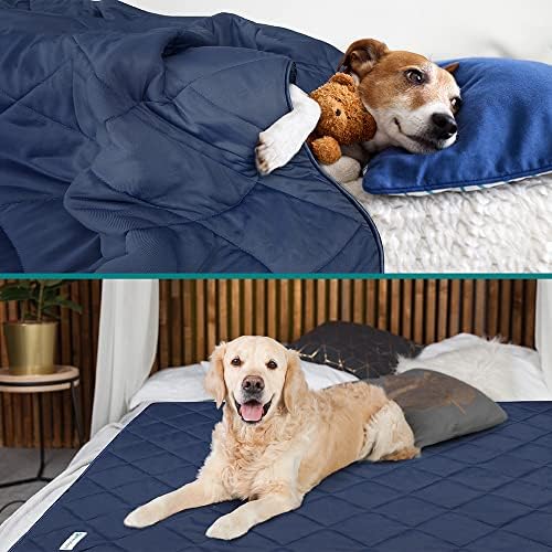 PetAmi Cooling Dog Blanket Lightweight Soft for Medium Pet Cat, 29x40 Navy - Image 2