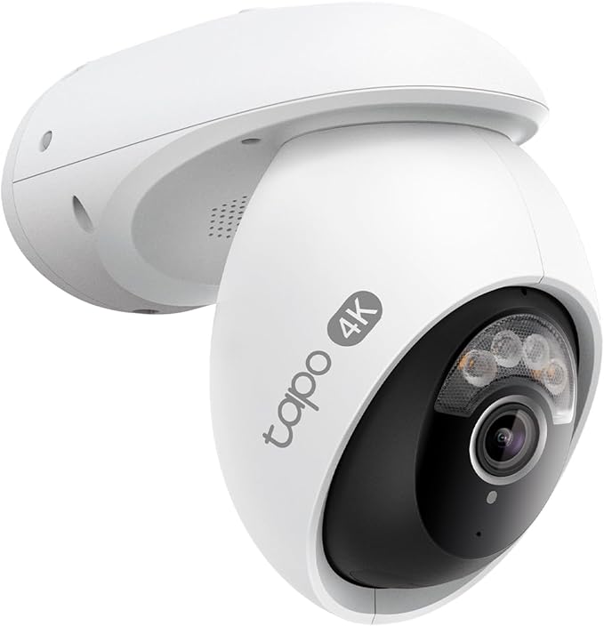 Tapo 4K 8MP Wired Pan/Tilt Outdoor Security Camera, Free Person/Vehicle Detect & 360° View, Color Night, Local AI, SD/Cloud Storage, Works w/Alexa & Google Assistant, 2.4 GHz WiFi C560WS by Unknown