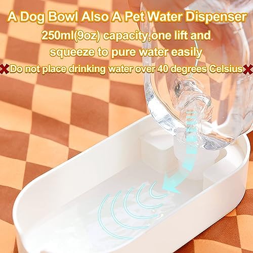 2-in-1 Dog Bowl & Water Bottle, Large Food Container for Dog Treats, Steak, Sticks, Bars - Portable Pet Dispenser for Hiking, Travel (Yellow) - Image 3