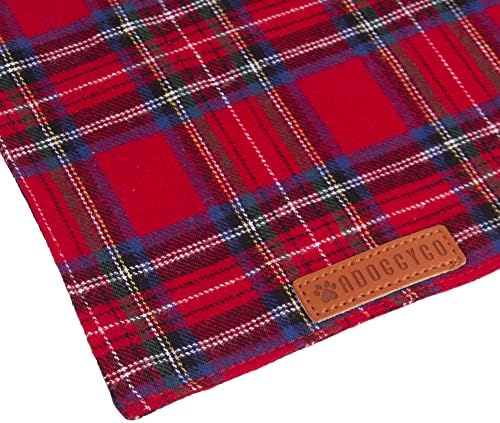 ADOGGYGO Christmas Dog Bandana 2 Pack, Stylish Plaid Pet Scarf, Premium Cotton Fabric, Multiple Sizes Offered, Christmas Bandanas for Small Dogs Pets (Small) - Image 6