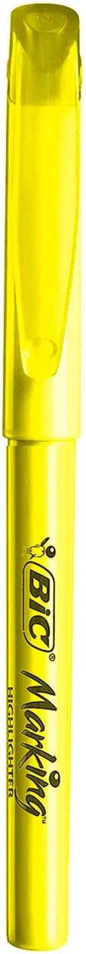 BIC Brite Liner Highlighters, Chisel Tip, 12-Count Pack, Yellow Ink - Image 4