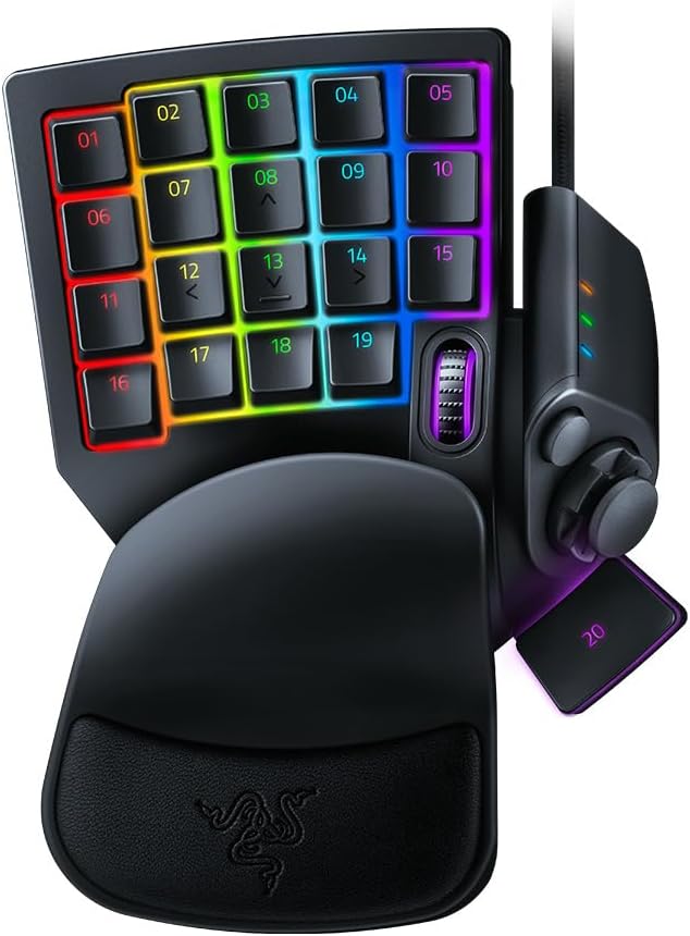 Razer Tartarus Pro Gaming Keypad: Analog-Optical Key Switches - Rapid Trigger - Adjustable Actuation - 32 Programmable Keys - Customizable Macros - Chroma RGB Lighting - Classic Black | Rapid Trigger, Adjustable Actuation, 32 Programmable Keys, Customi... by Unknown