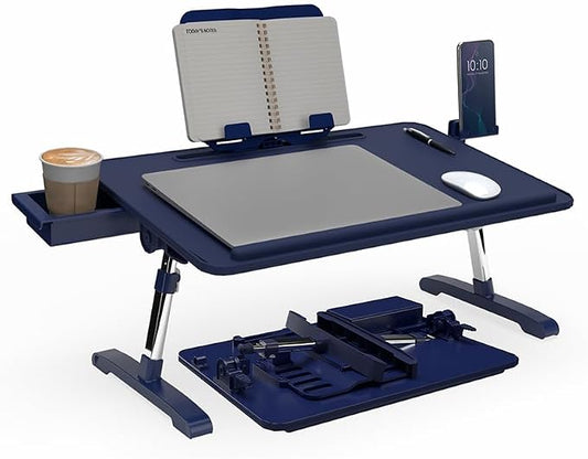 Limitless TotalDesk Portable Workstation and Lap Desk with Adjustable Height & Tilt (Navy) by LimitlessInnovations