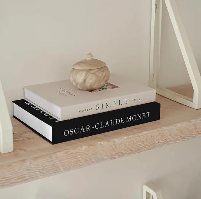 Decorative Books for Home Decor,2 Pcs Modern Minimalist Faux Book for Home Decoration,Coffee Table Decor,Living Room Aesthetic Accent (E2) - Image 3