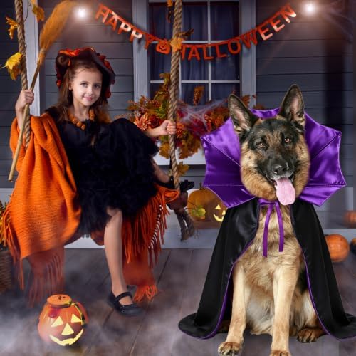 GOYOSWA Dog Halloween Costumes, Dog Vampire Devil Cape Cloak Costume Pet Halloween Costumes for Small Medium Large X-Large Dogs Pets (X-Large) - Image 2