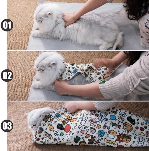 27.6" Cat Grooming Wrap Cat Wrap for Cutting Nails L(Within 15lbs) - Image 4