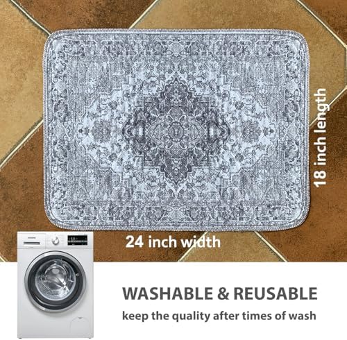 nunubaby 4PACK Washable Pee Pads for Dogs, Stylish, Non-Slip and Leak-Proof Pee Pads. Reusable Potty Pads for Dogs for Crates and Floors.(Gray/Geo,18" x24" ) - Image 4