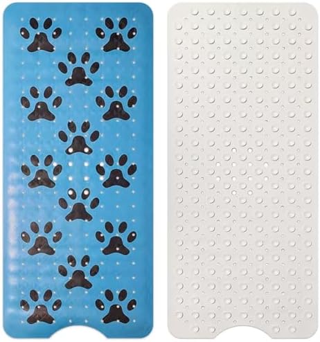 Dog Bath Mat for Tub -Non-Slip Bath Pad for Pet Dogs-Shower Non-Slip Mat Quick Drain Dog Shower Accessory pad Supplies 39.4x15.7 Inches (Blue) - Image 7