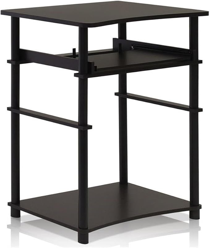 Furinno Home Computer Desk, Espresso/Black by Furinno-FitsYourSpaceFitsYourBudget