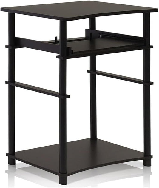 Furinno Home Computer Desk, Espresso/Black by Furinno-FitsYourSpaceFitsYourBudget