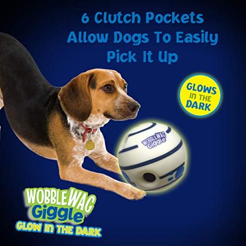 Wobble Wag Giggle Glow in the Dark | Rolling Enrichment Toy for Playtime, Interactive Play for Indoor or Outdoor, Keeps Dogs & Puppies Large, Medium or Small Busy & Moving, As Seen on TV | Pack of 1 - Image 4