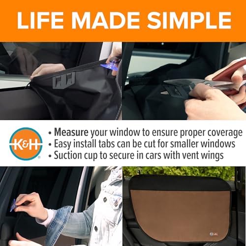K&H Car Door Protector for Dogs, 2 Pack - 27x19in Tan - Image 6