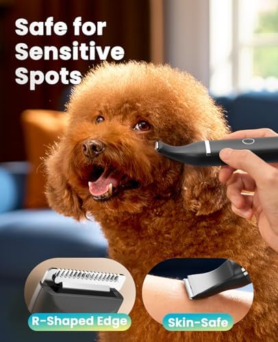 oneisall Dog Paw Trimmer, Small Dog Clippers with Double Blades (Black) - Image 4
