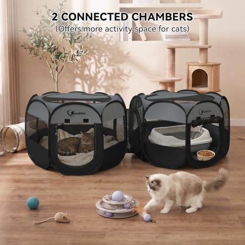 Dog Cat Playpen 2-in-1 Indoor Outdoor for Puppy Pet Recovery After Surgery - Image 4