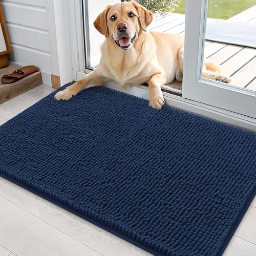 OLANLY Dog Door Mat for Muddy Paws 35x24, Super Absorbent Chenille Mud Mat by OLANLY