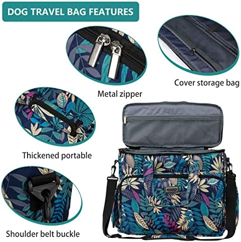 BAGLHER Dog Travel Bag, Pet Travel Bag (ALL Pet Travel Supplies), With 2 Pet Food Containers and 2 Collapsible Silicone Bowls; Essential Kits for Pet Travel Hawaii - Image 4