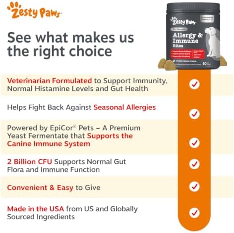Zesty Paws Vet Strength Dog Allergy Chews - Dog Allergy Relief, 90 Ct - Image 6