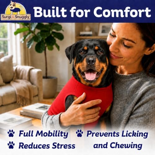 Surgi Snuggly Dog Surgery Recovery Suit, Cone Alternative, Spay/Neuter 2XLS - Image 4